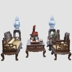 Bộ salon Tứ Quý Cẩn Ốc - Gỗ Chiêu Liêu- 1305