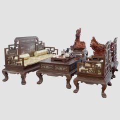 Bộ salon Tứ Quý Cẩn Ốc - Gỗ Chiêu Liêu- 1305