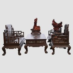 Bộ salon Tứ Quý Cẩn Ốc - Gỗ Chiêu Liêu- 1305