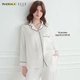  Đồ ngủ lụa Pijama dài tay cao cấp ELLE Pandemos LD2508 