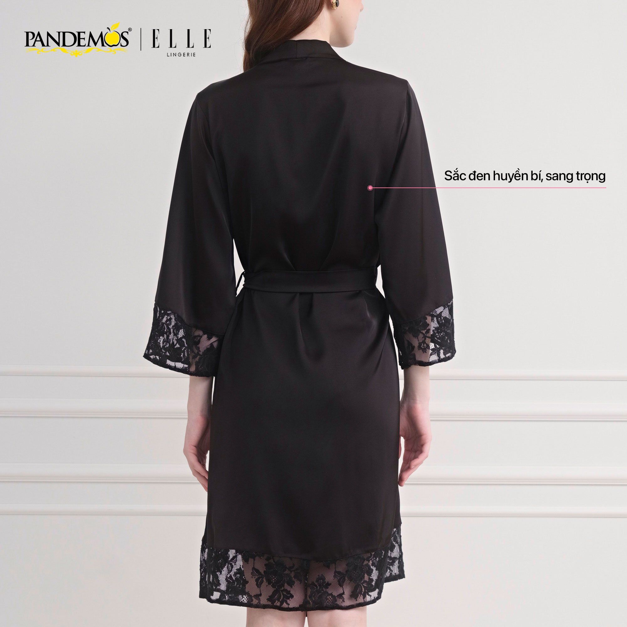  Kimono ren cao cấp ELLE Pandemos sang trọng, chất liệu mềm mại LN2506 