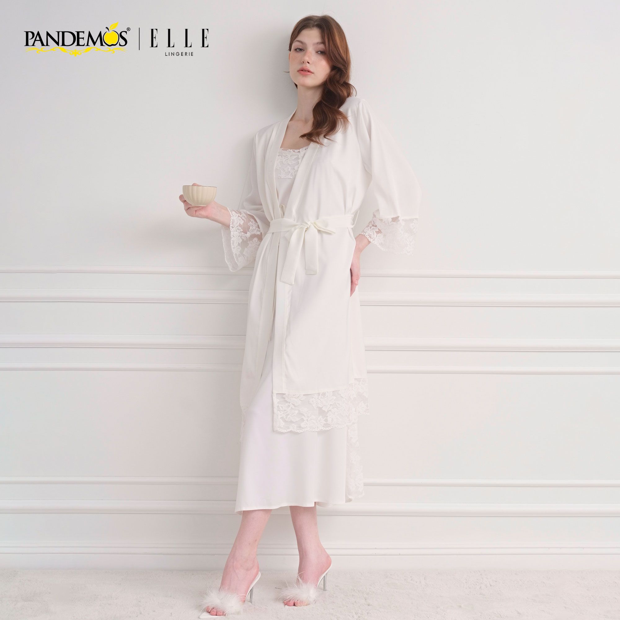  Kimono ren cao cấp ELLE Pandemos sang trọng, chất liệu mềm mại LN2506 