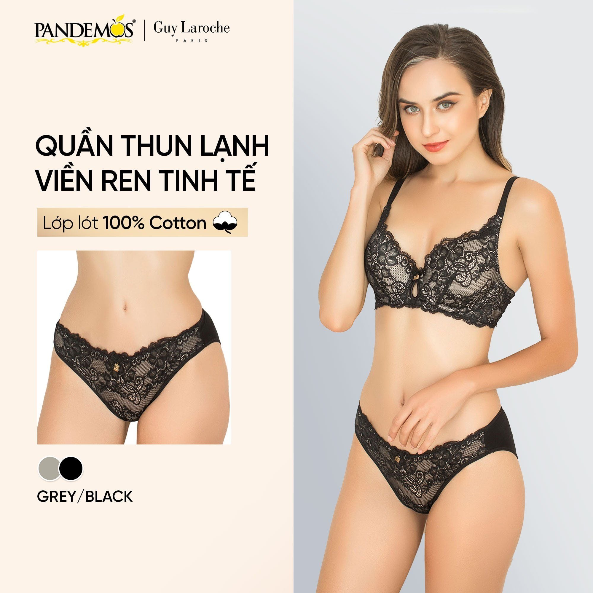  Quần lót Guy Laroche viền ren 