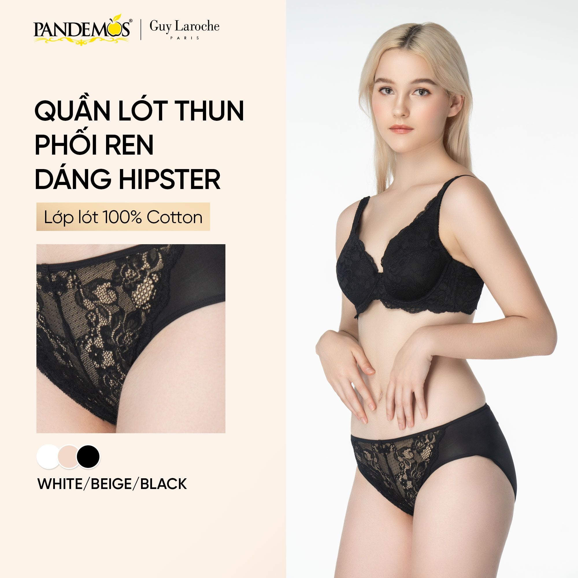  Quần lót Guy Laroche viền ren 