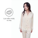  Bộ đồ ngủ nữ ELLE LD2601 phối ren dài tay 