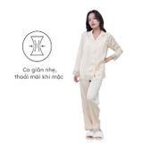  Bộ đồ ngủ nữ ELLE LD2601 phối ren dài tay 