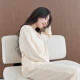 Bộ đồ ngủ nữ ELLE LD2601 phối ren dài tay 