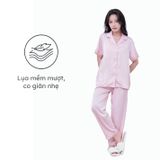  Bộ đồ ngủ nữ ELLE LD2602 tay ngắn phối ren 
