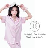  Bộ đồ ngủ nữ ELLE LD2602 tay ngắn phối ren 