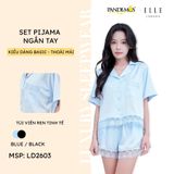  Bộ đồ ngủ nữ ELLE LD2603 tay ngắn quần short phối ren 