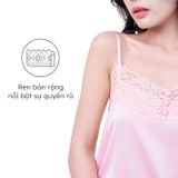  Bộ đồ ngủ nữ ELLE LD2604 hai dây quần short phối ren 