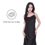  Đầm ngủ nữ ELLE LN2605 hai dây dáng dài phối ren 