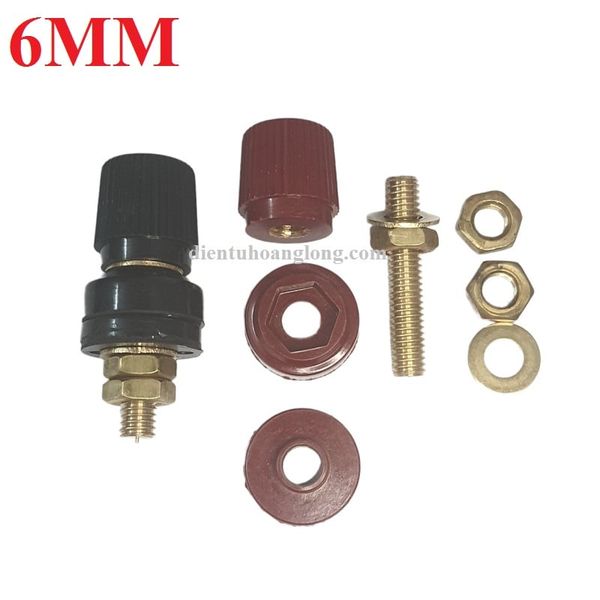  Cọc đồng 6mm (đen - đỏ ) 