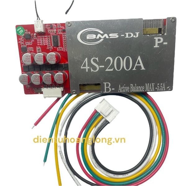 BMS 4S 200A đỏ - cân bằng 5.5A (hệ pin 3.2v) 