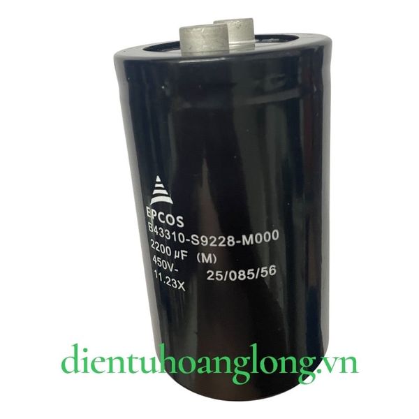  Tụ 2200uF - 450V đầu vít (65X110) tháo máy (Ko lấy đế) 