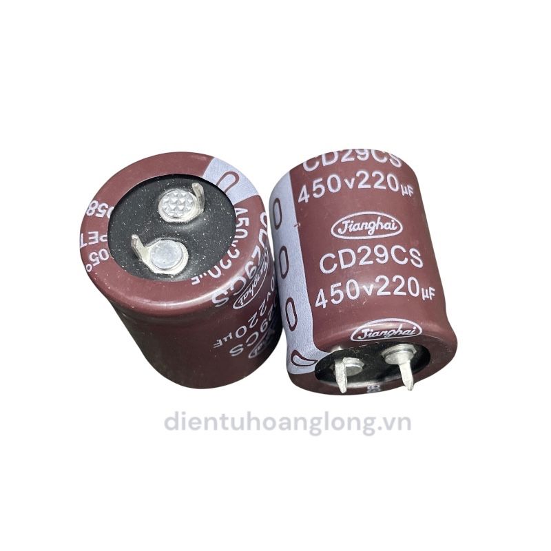 Tụ 220uF 450V Jianghai mới (25x30)