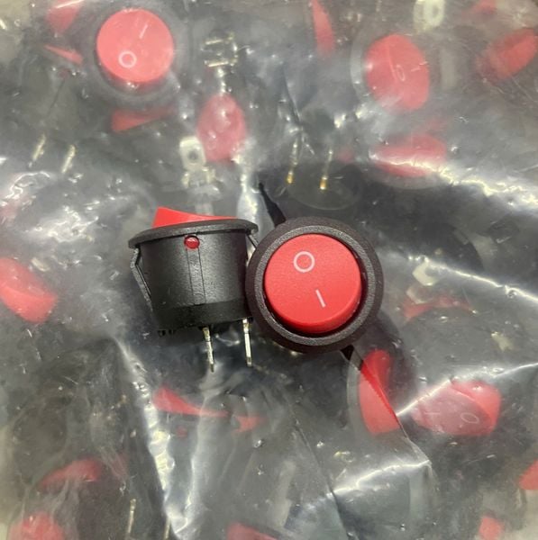  Công tắt nhấn tròn ON - OFF 2 chân (bịch 100 con) 