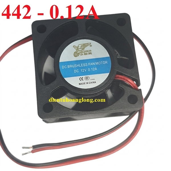  Quạt 442 (0.12A -12V) không đầu jack 