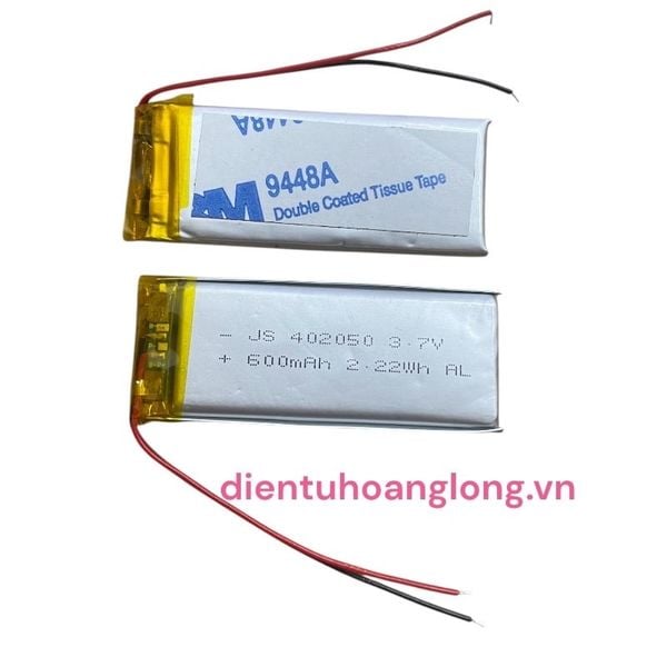  PIN Polime 3.7V 600mA (50X20X4mm) (1 cái) 