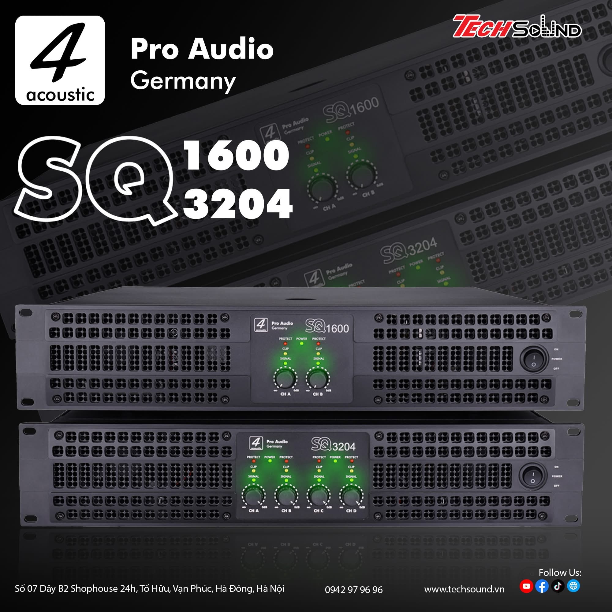 Cục đẩy 2 Kênh 4Acoustic SQ1600