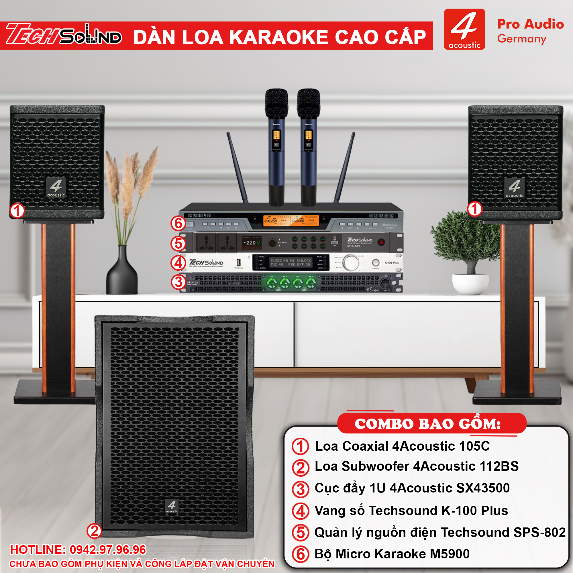 Dàn Loa Karaoke 4Acoustic HCS-105C [01]