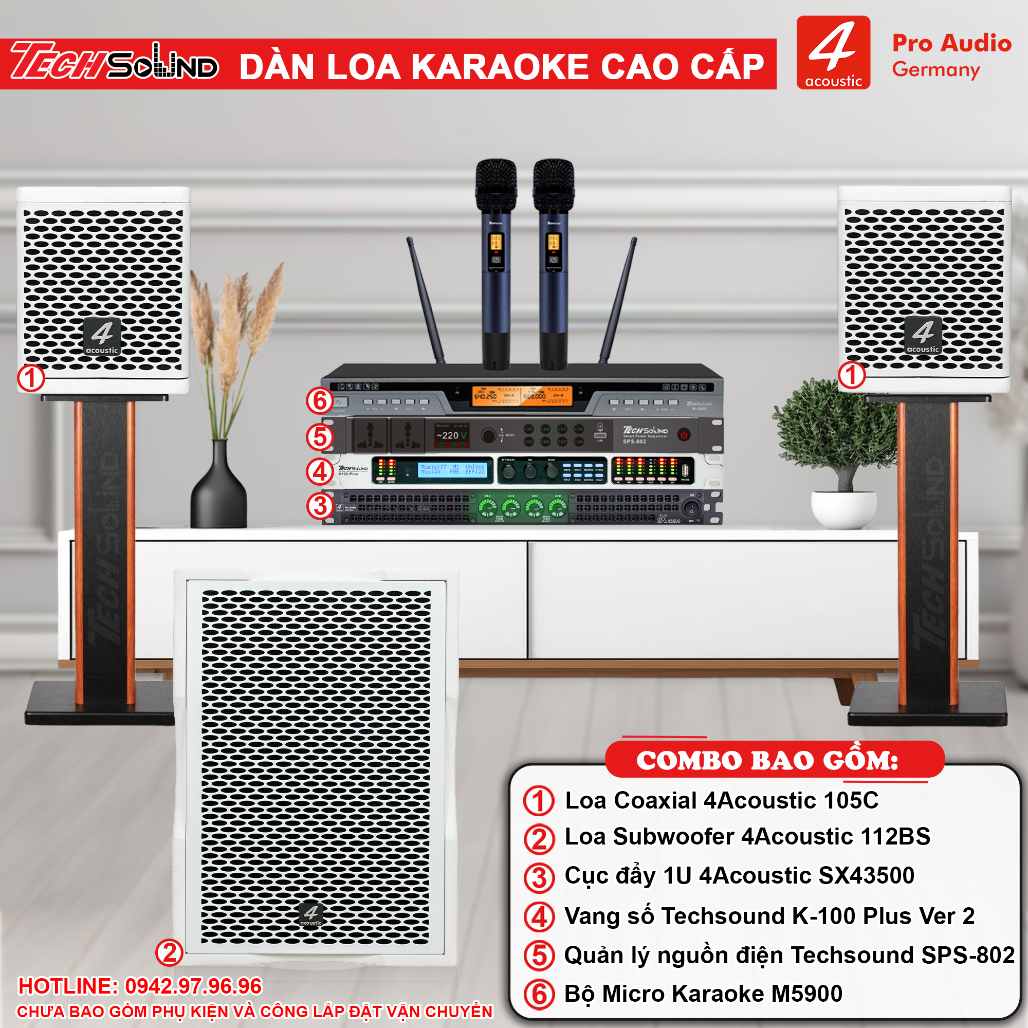 Dàn 4Acoustic HCS-105C White [01]