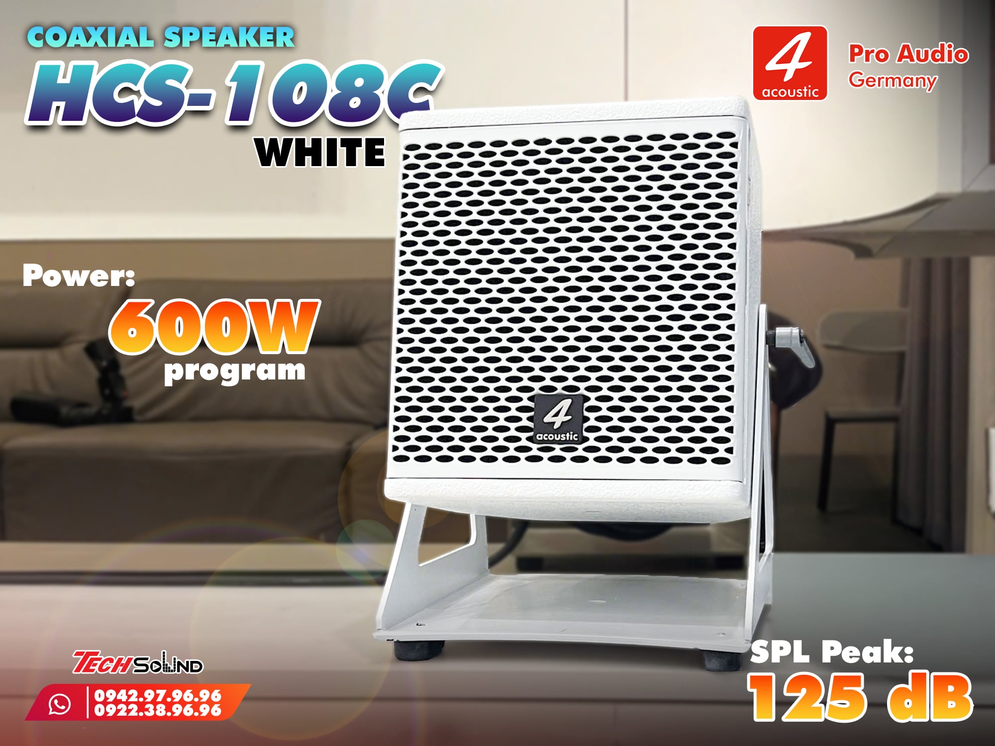 Loa Coaxial 4Acoustic HCS 108C White