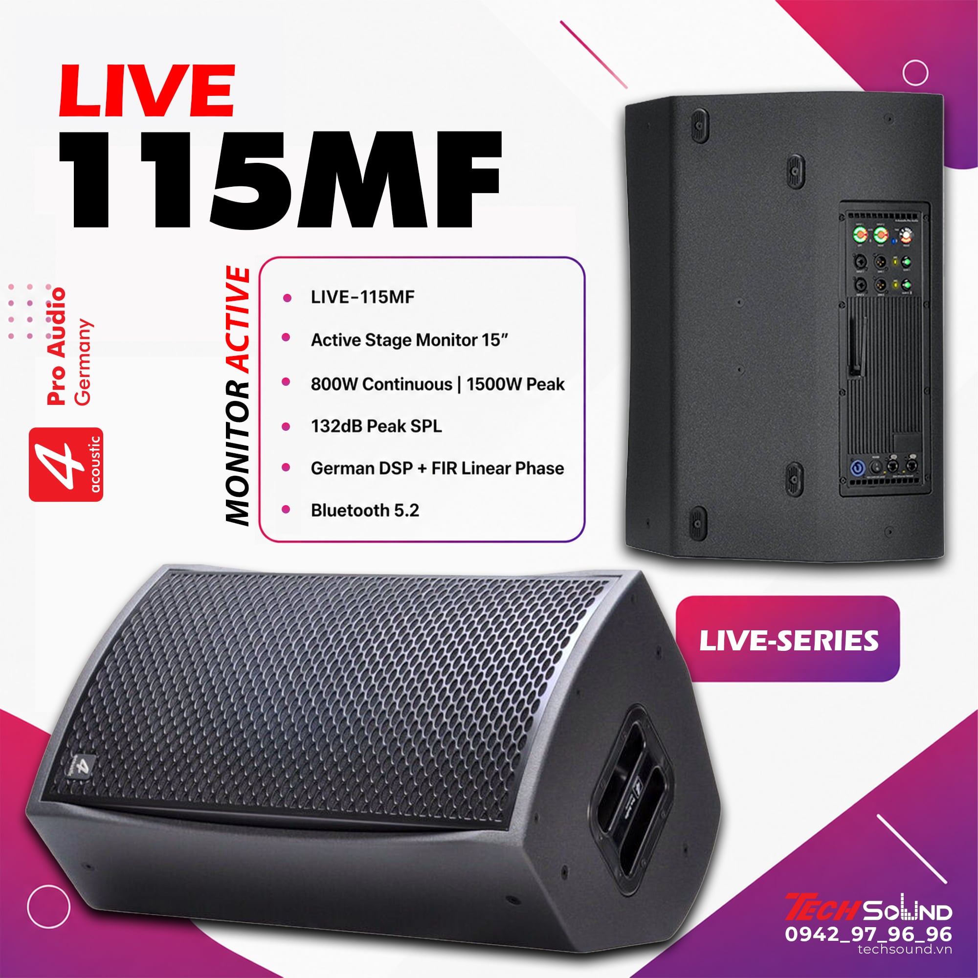 Loa Monitor Active 4Acoustic LIVE 115MF
