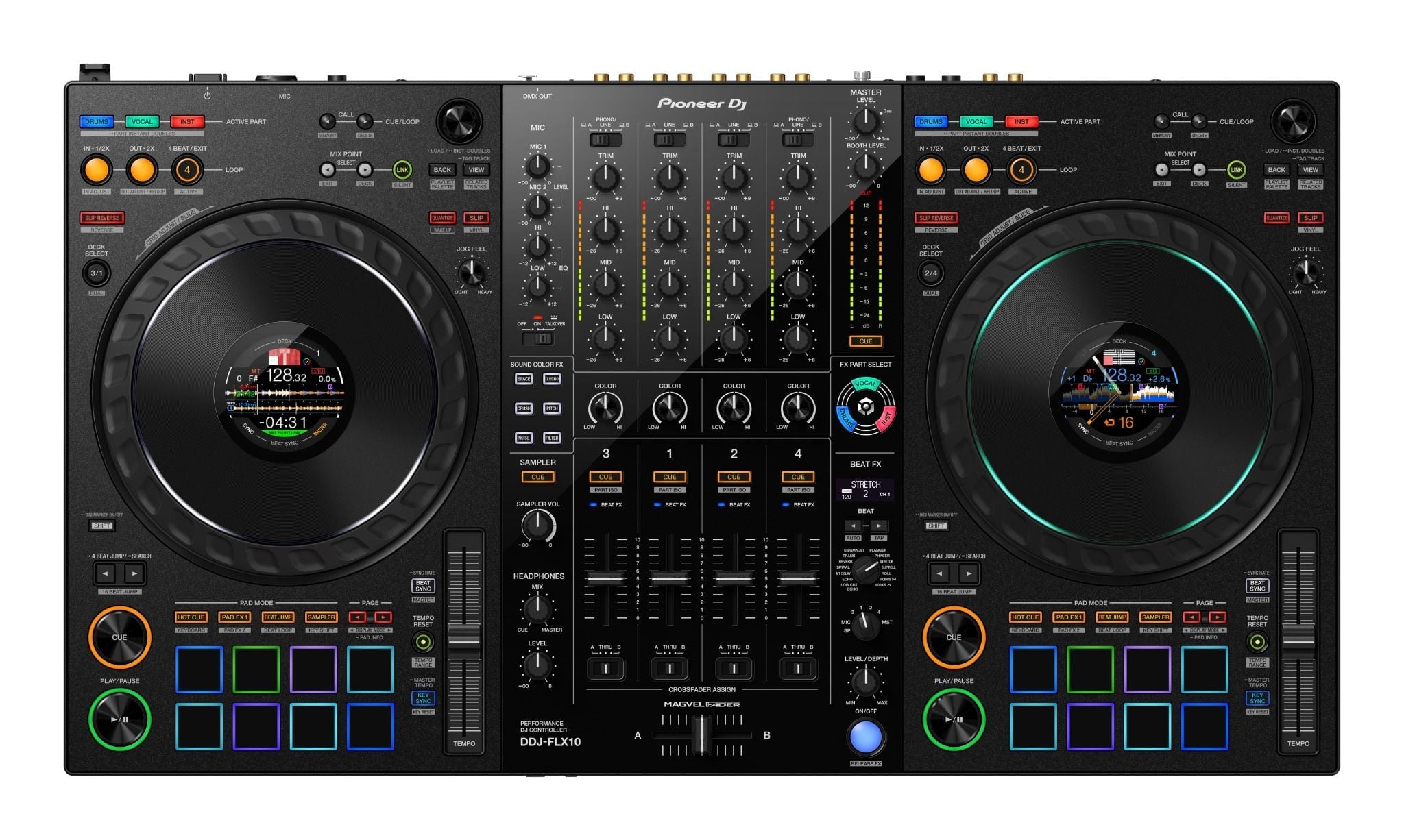 Bàn DJ Controller 4 kênh Pioneer DDJ-FLX10