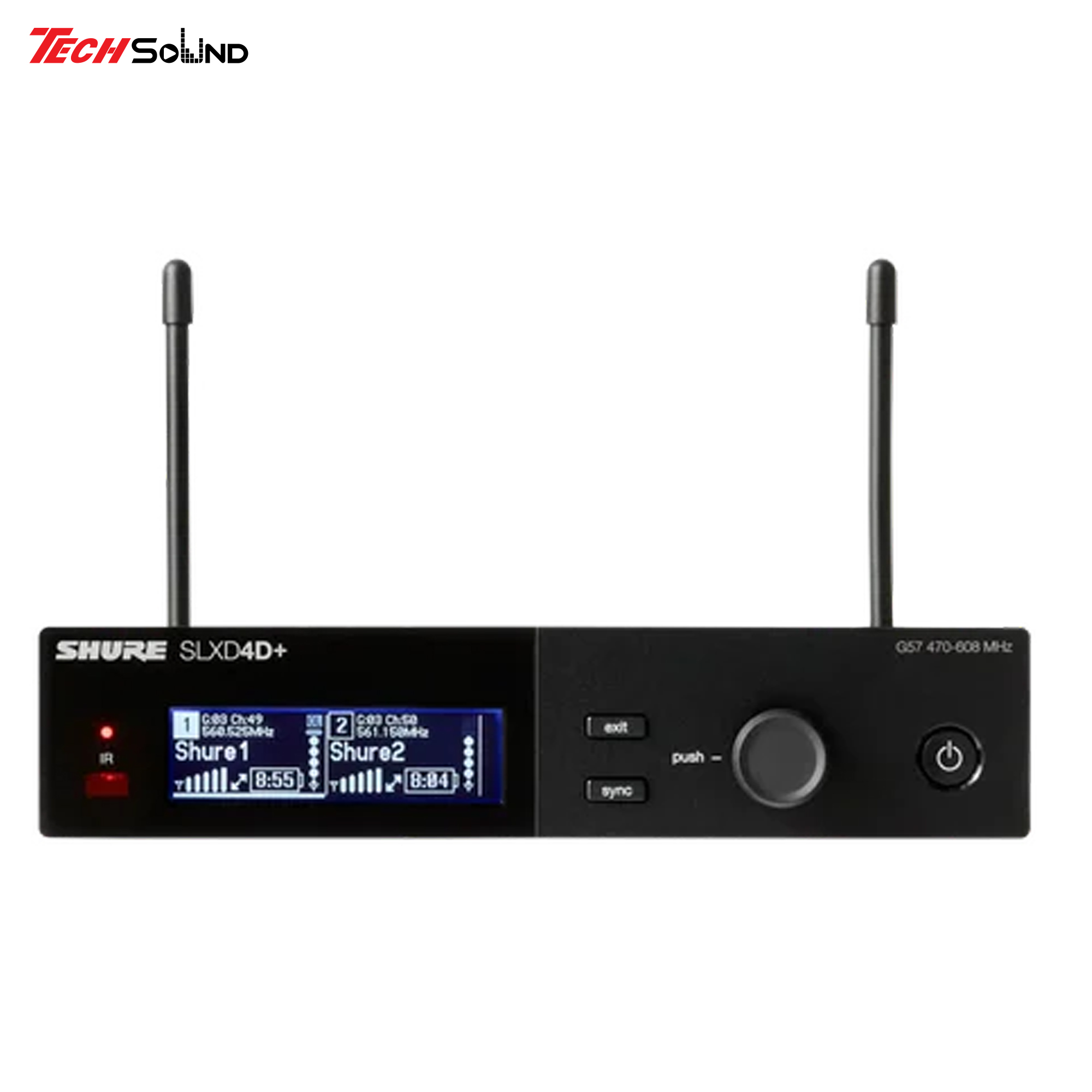 Shure SLXD4D+A G66 – Bộ thu micro không dây kỹ thuật số hai kênh