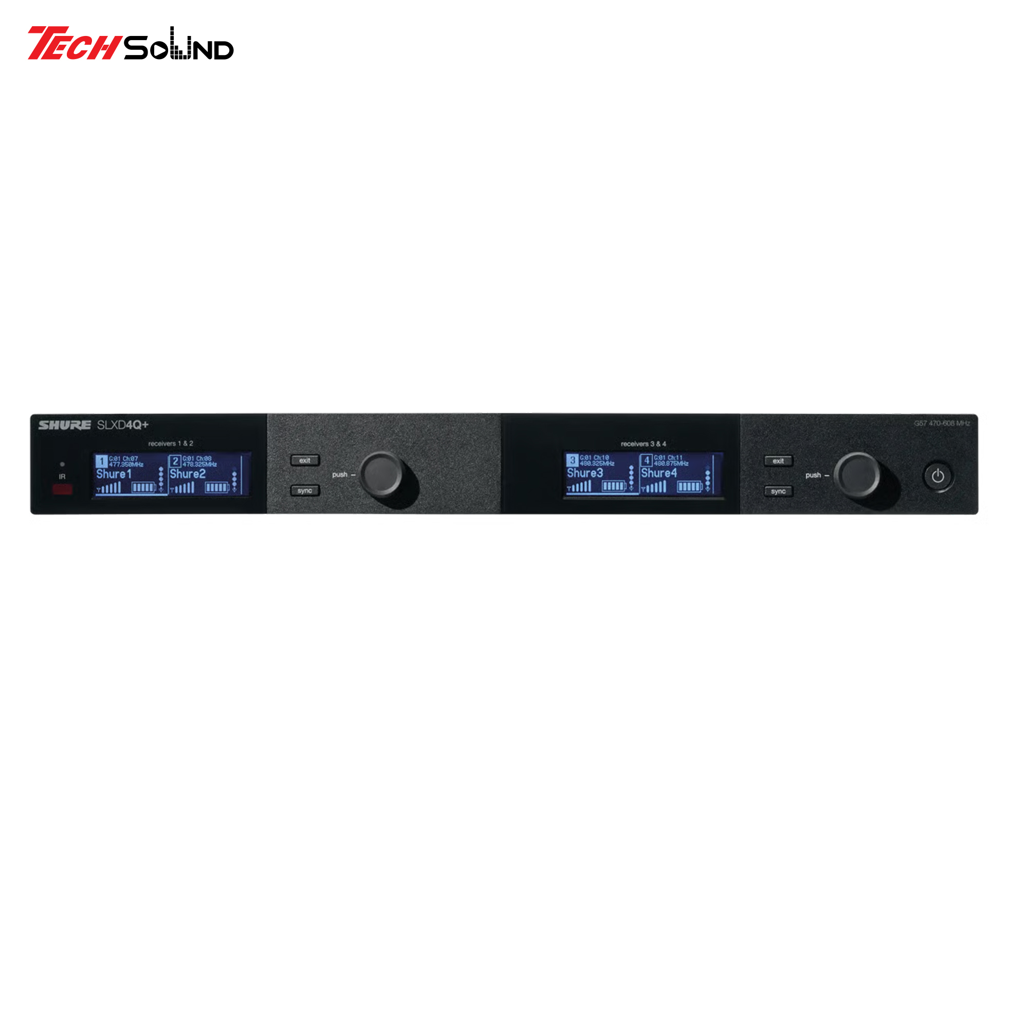 Shure SLXD4Q+ M55 – Bộ thu micro không dây kỹ thuật số bốn kênh