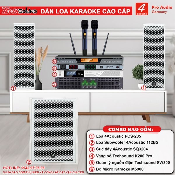 Dàn Loa Column 4Acoustic PCS-205 White [02]