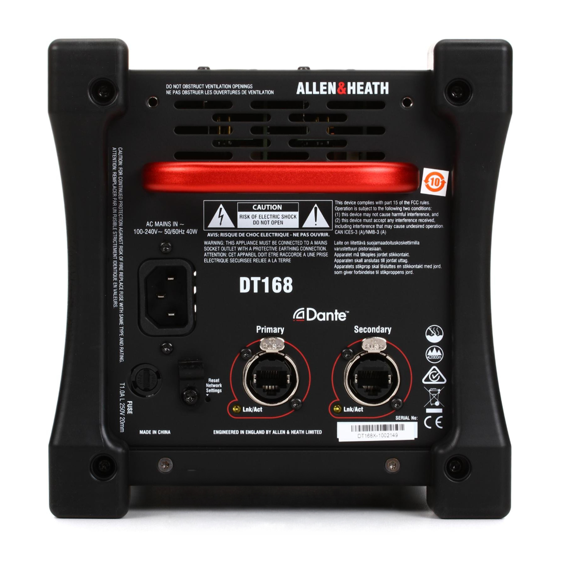 Bộ mở rộng I/O Dante 16 đầu vào Allen & Heath DT168