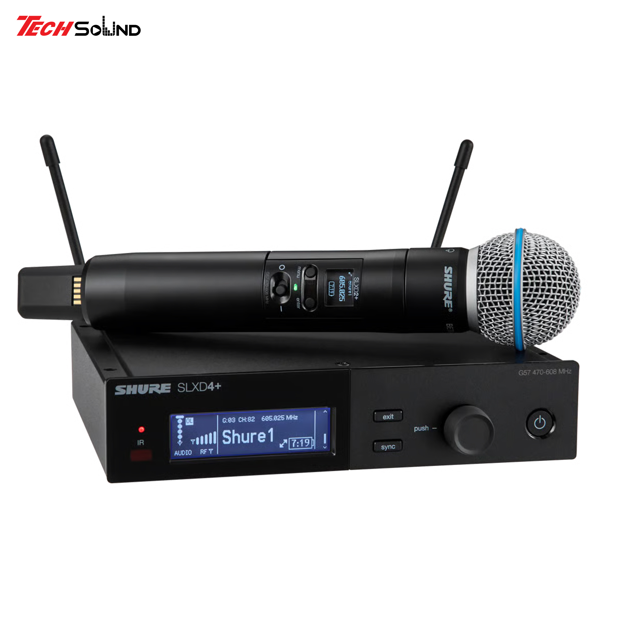 Shure SLXD24+/B58 G66 – Bộ micro không dây kỹ thuật số Beta 58A