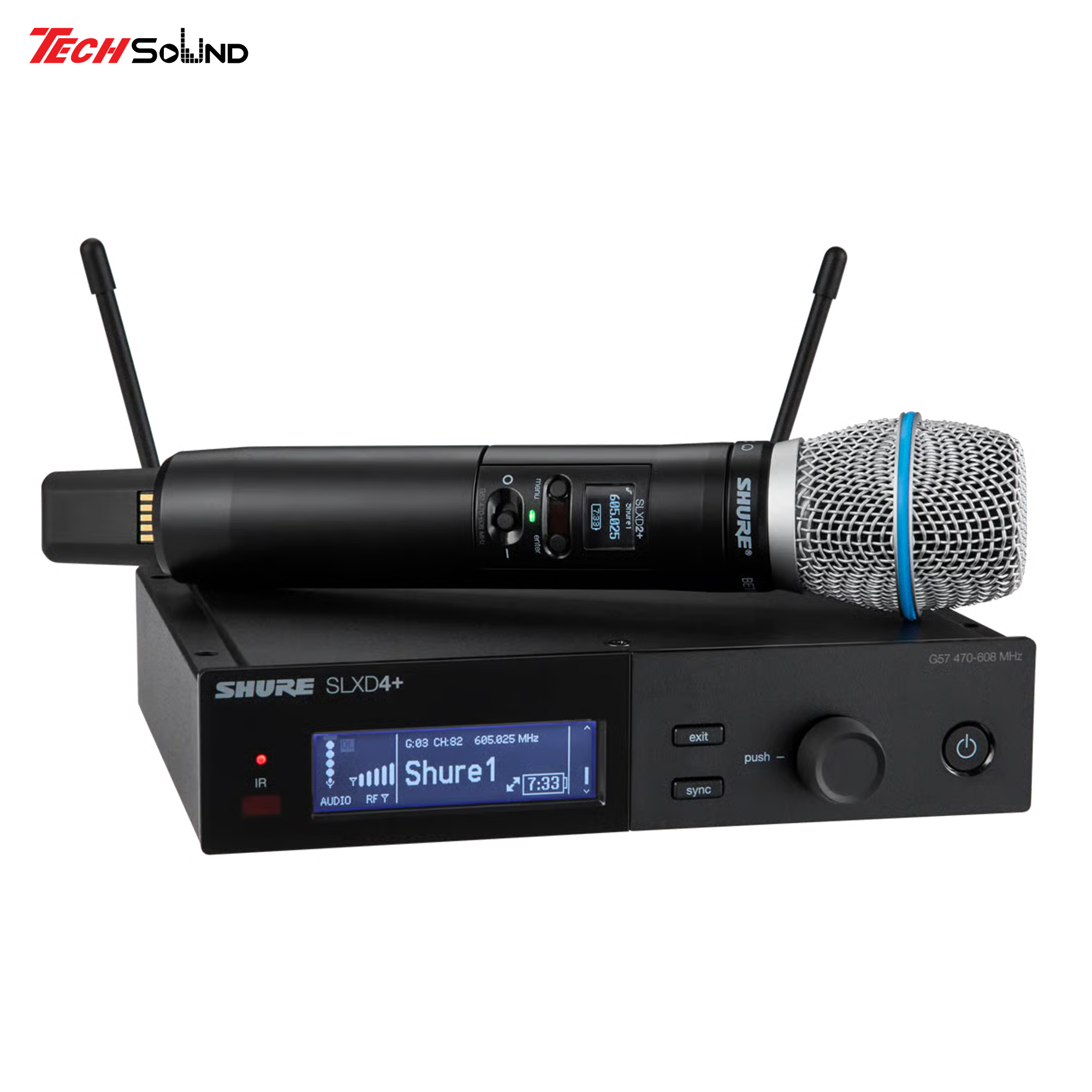 Shure SLXD24+/B87A G66 – Bộ micro không dây kỹ thuật số Beta 87A