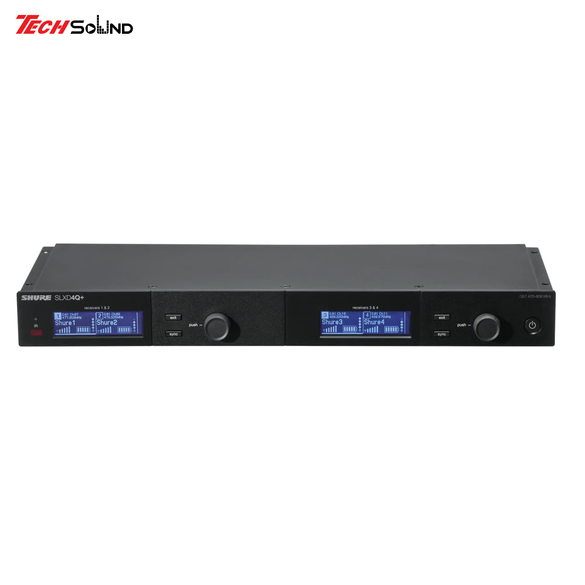 Shure SLXD4Q+ M55 – Bộ thu micro không dây kỹ thuật số bốn kênh