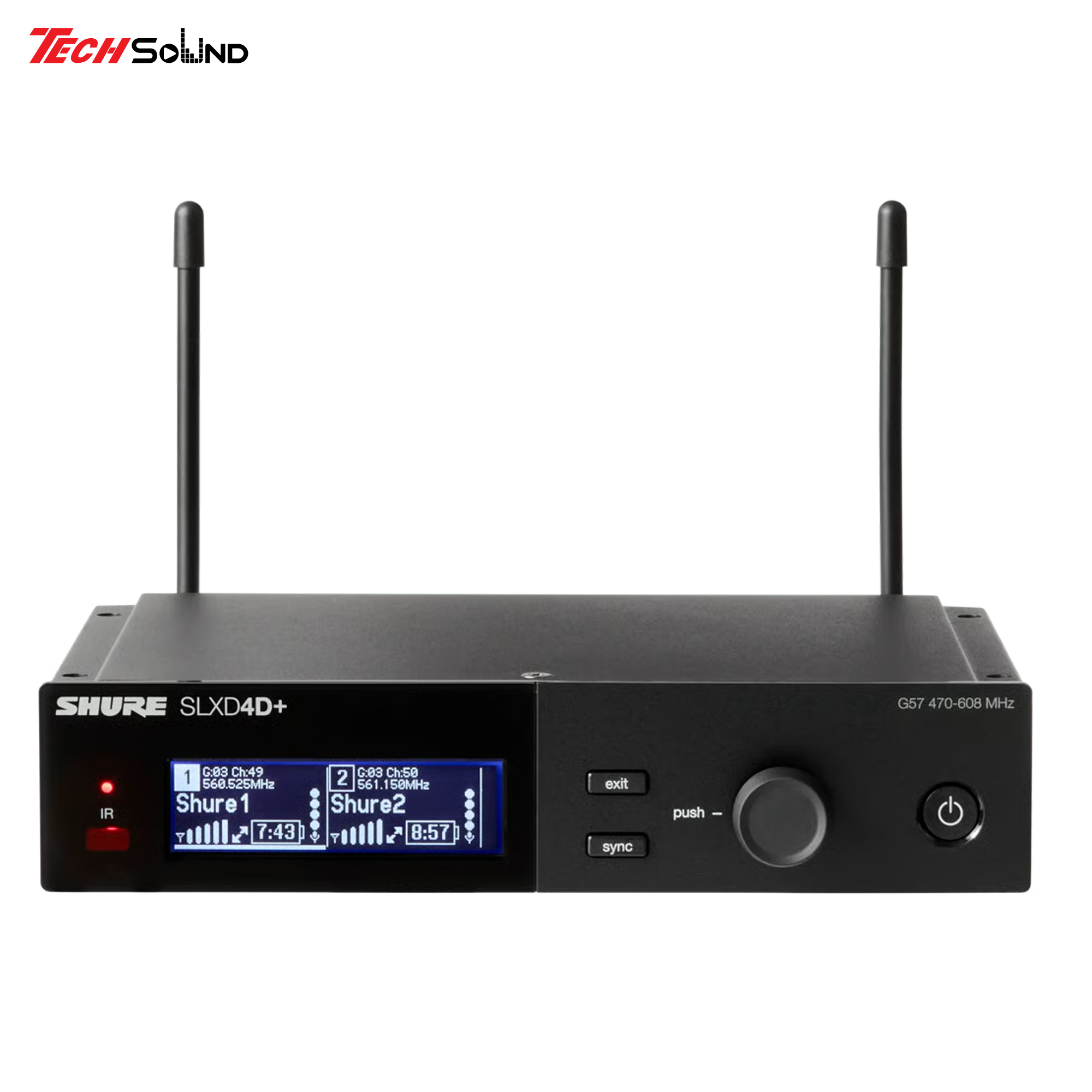 Shure SLXD4D+A G66 – Bộ thu micro không dây kỹ thuật số hai kênh