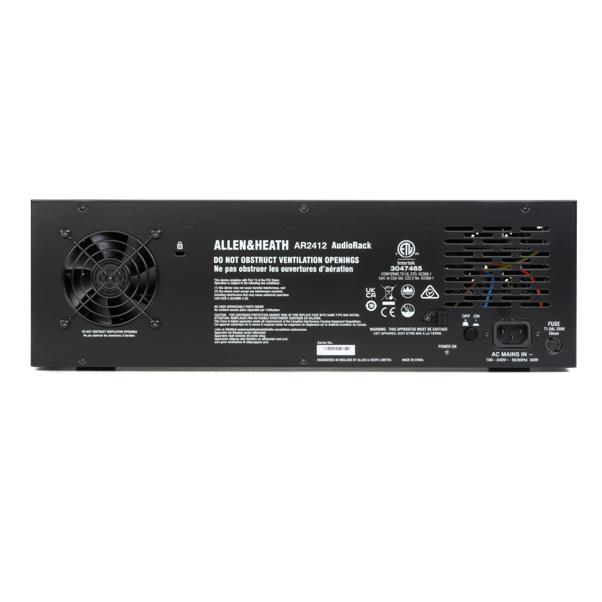 Bộ mở rộng I/O Allen & Heath AR2412 dành cho Mixer Qu / Avantis / SQ
