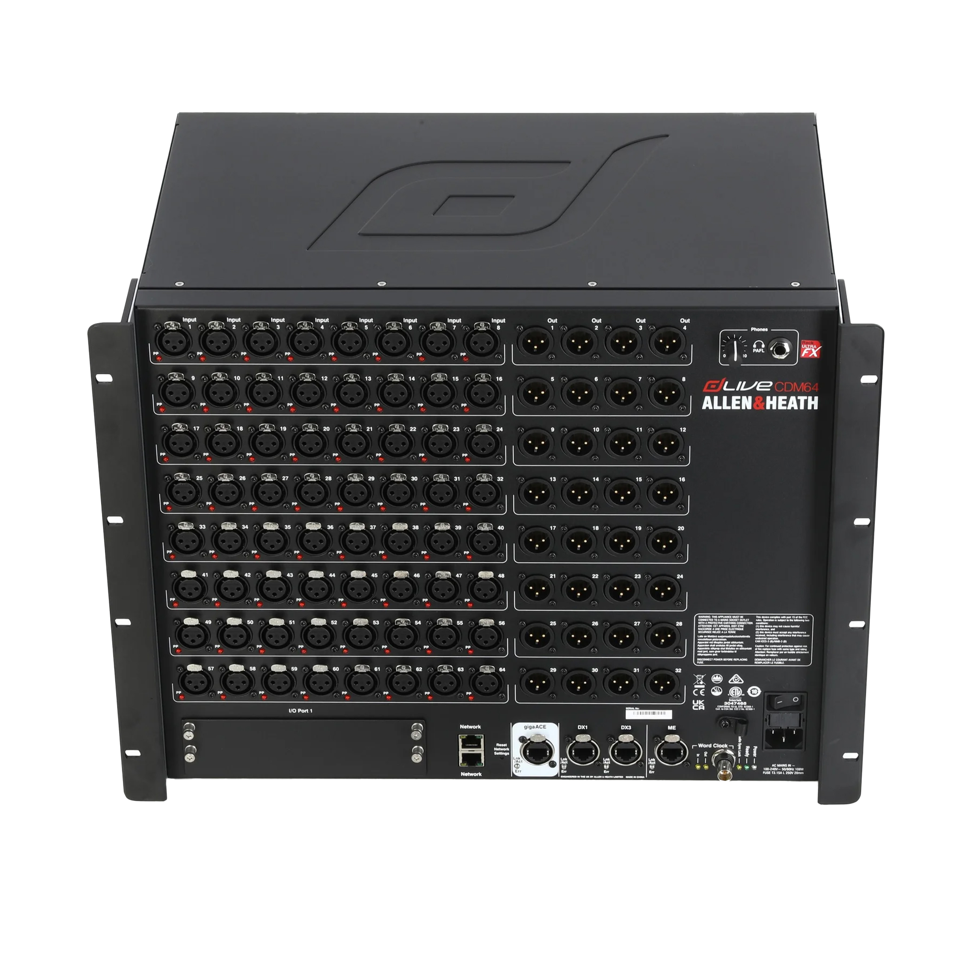 MixRack xử lý tín hiệu âm thanh kỹ thuật số Allen & Heath DLIVE-CMD64