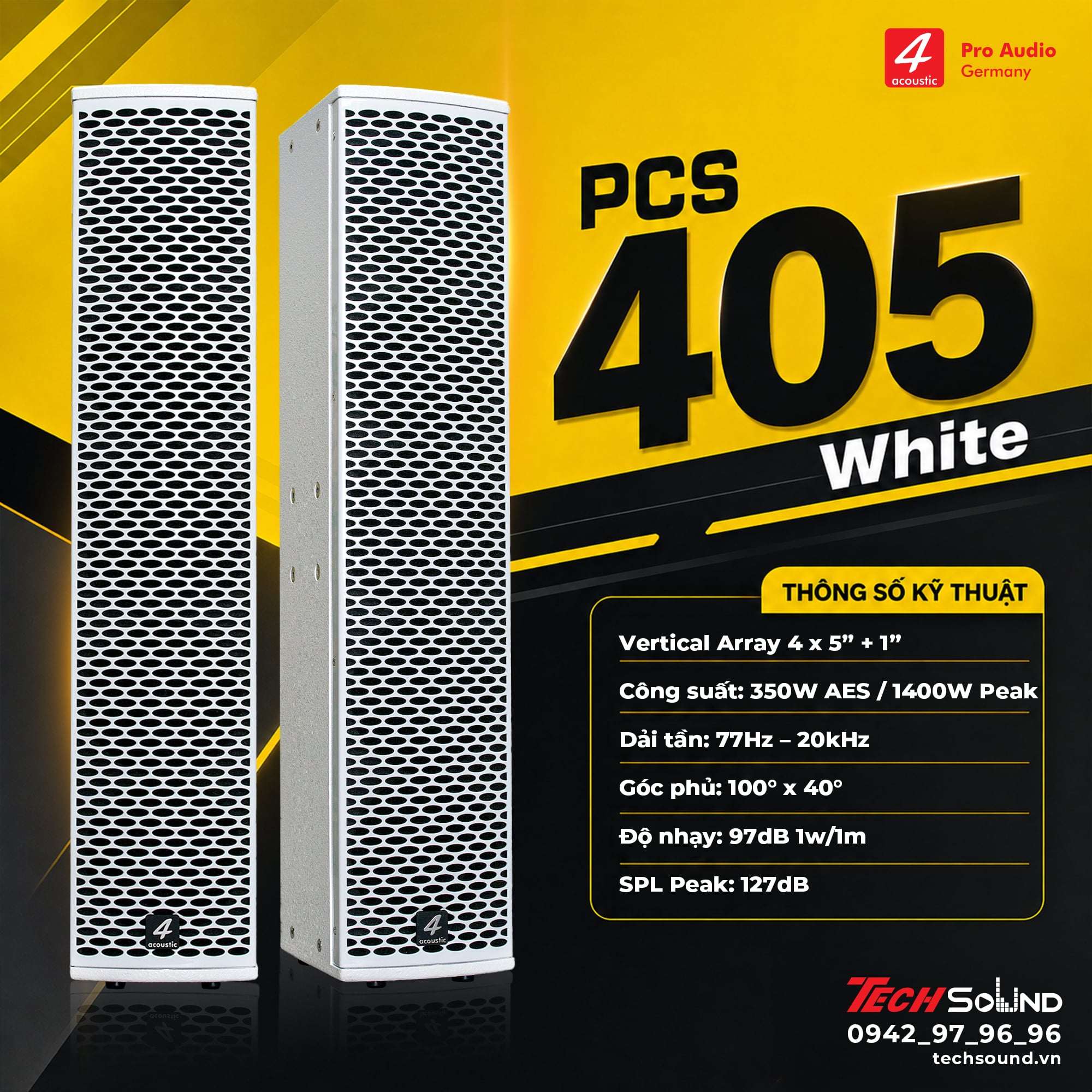 Loa Column 4Acoustic PCS 405 White