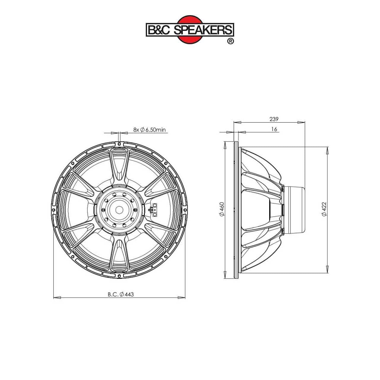 LOA BASS RỜI 5 TẤC B&C SPEAKERS 18DS100