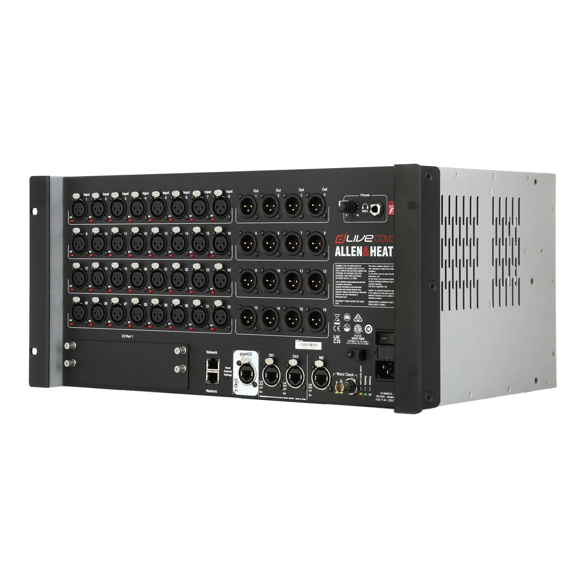 MixRack xử lý tín hiệu âm thanh kỹ thuật số Allen & Heath DLIVE-CMD32U