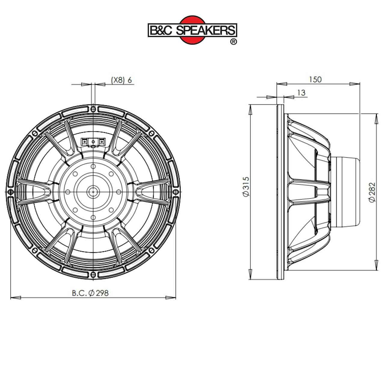 LOA BASS RỜI 3 TẤC B&C SPEAKERS 12NDL88