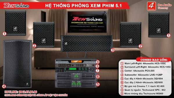 Cấu hình Hệ thống âm thanh 4Acoustic Xem Phim 5.1