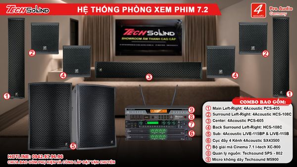 Cấu hình Hệ thống âm thanh 4Acoustic Xem Phim 7.2