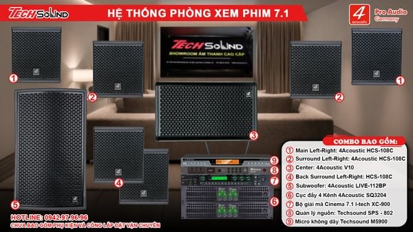 Cấu hình Hệ thống âm thanh 4Acoustic Xem Phim 7.1