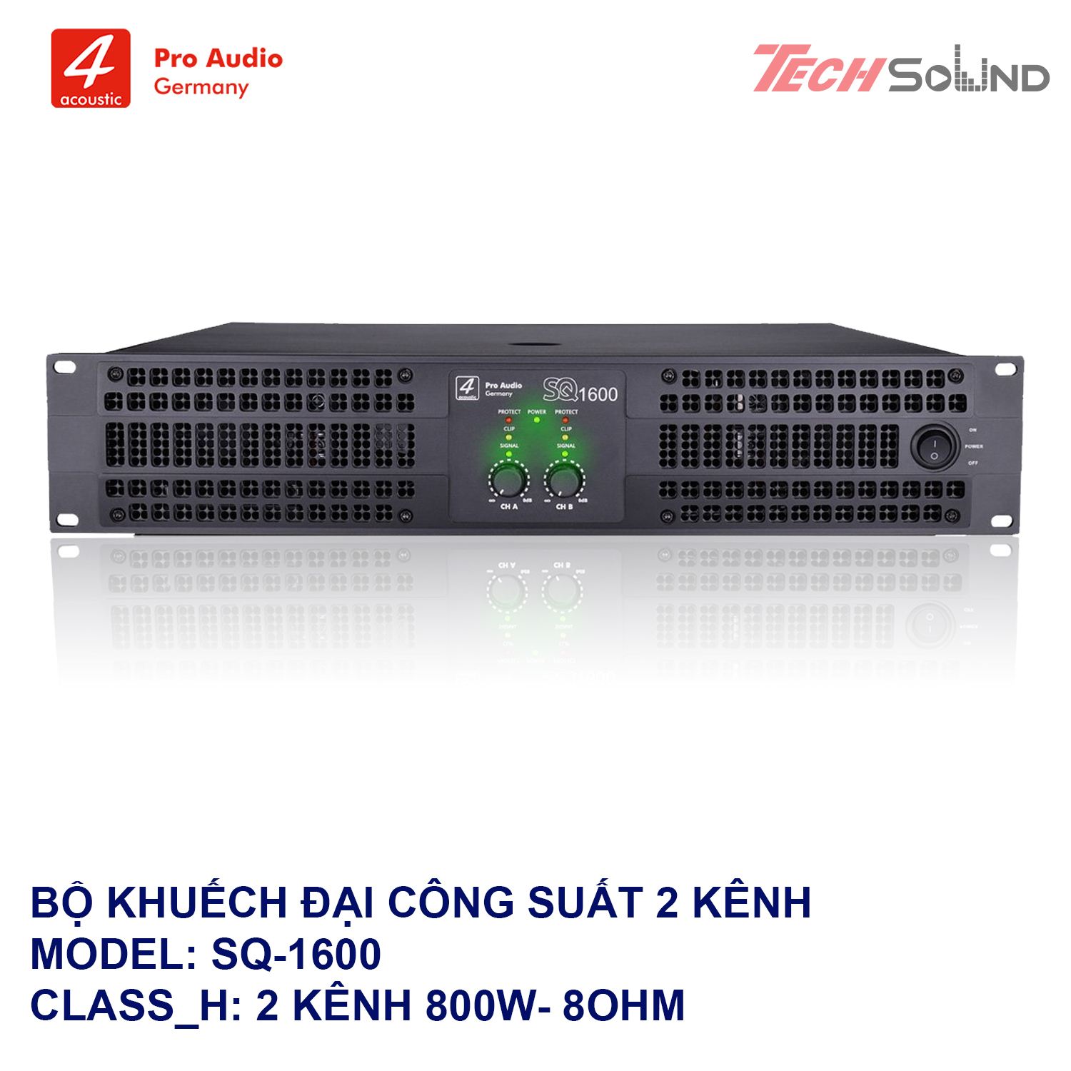 Cục đẩy 2 Kênh 4Acoustic SQ1600