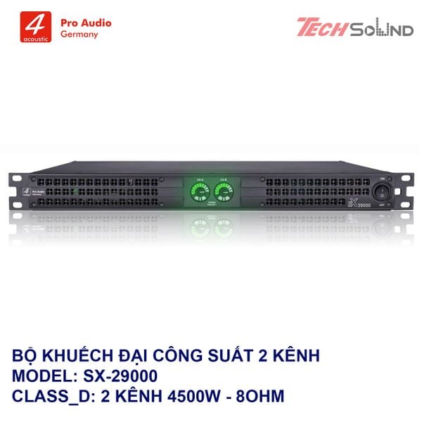 Amplifier 2 Kênh 4Acoustic SX29000 (4500W/1CH)