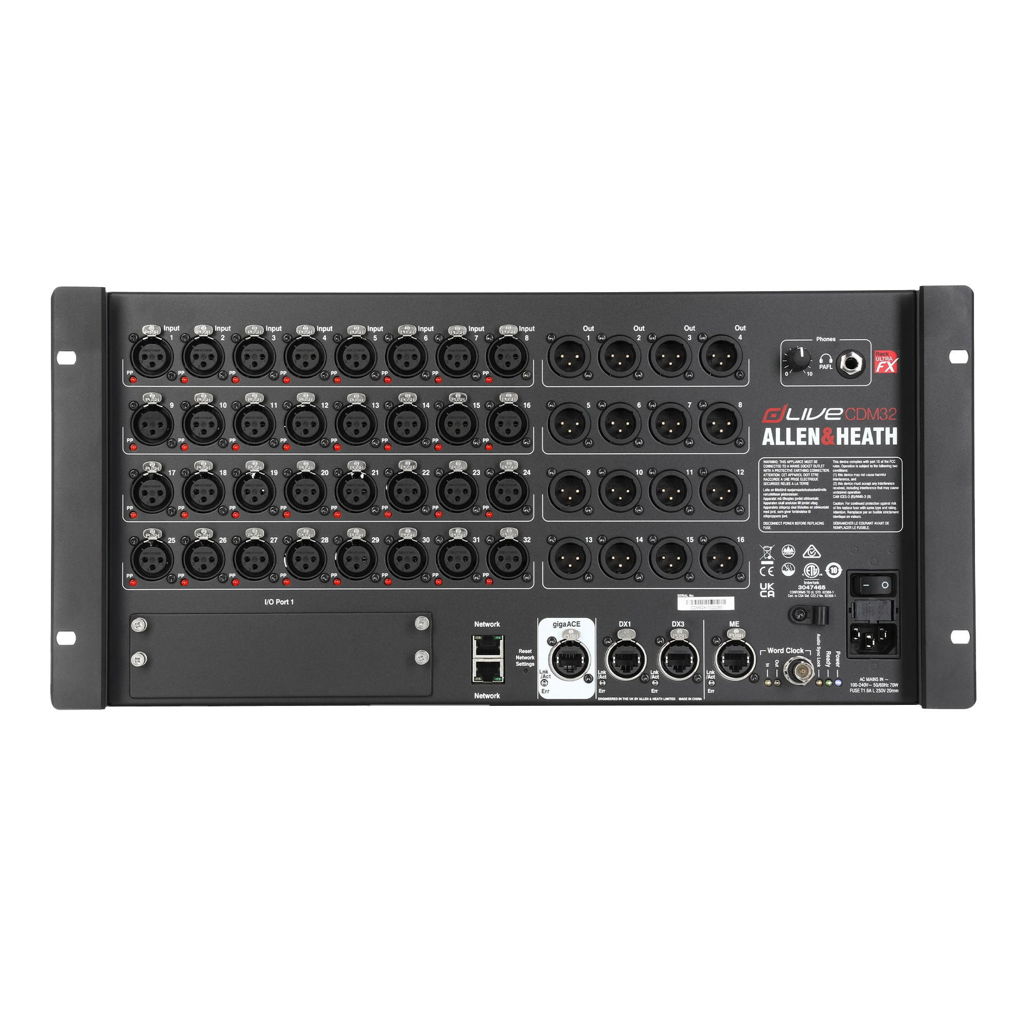 MixRack xử lý tín hiệu âm thanh kỹ thuật số Allen & Heath DLIVE-CMD32U