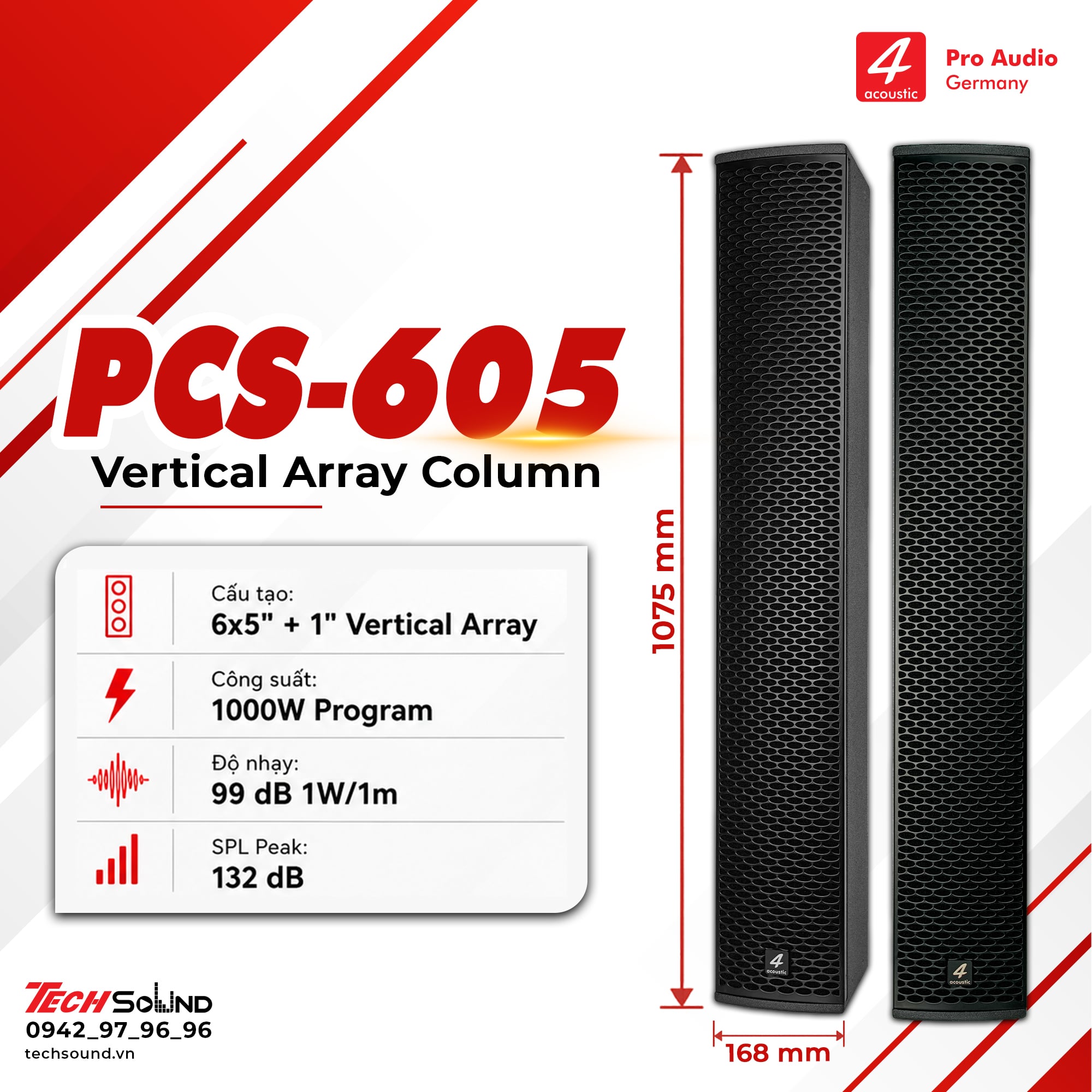 Loa Cột column 4Acoustic PCS 605